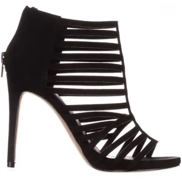 Madden Girl Lexxx Heeled Strappy Sandals - Black - Picture 2 of 8